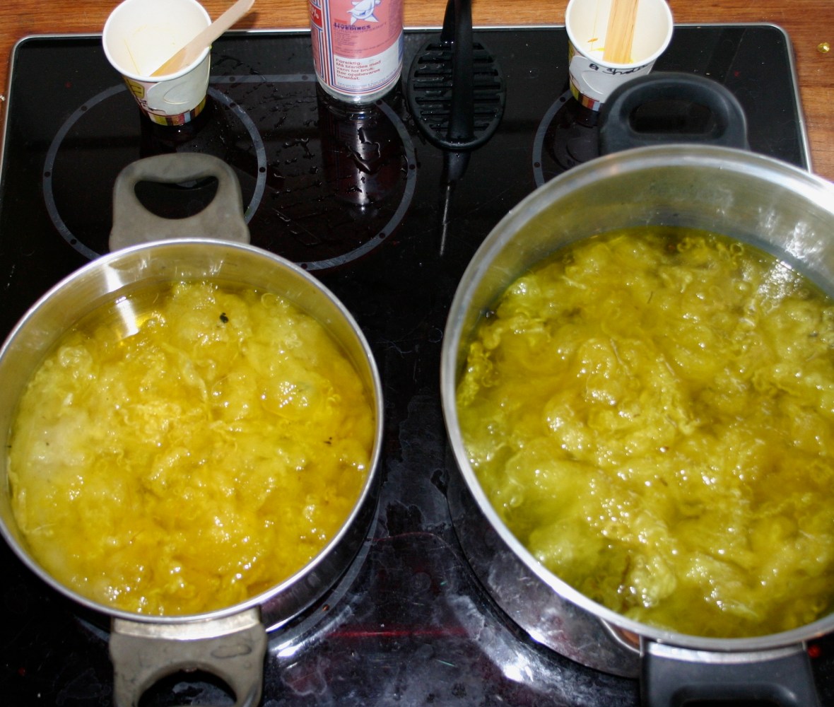 wensleydale and bluefaced leicester in 2 seperate dye baths