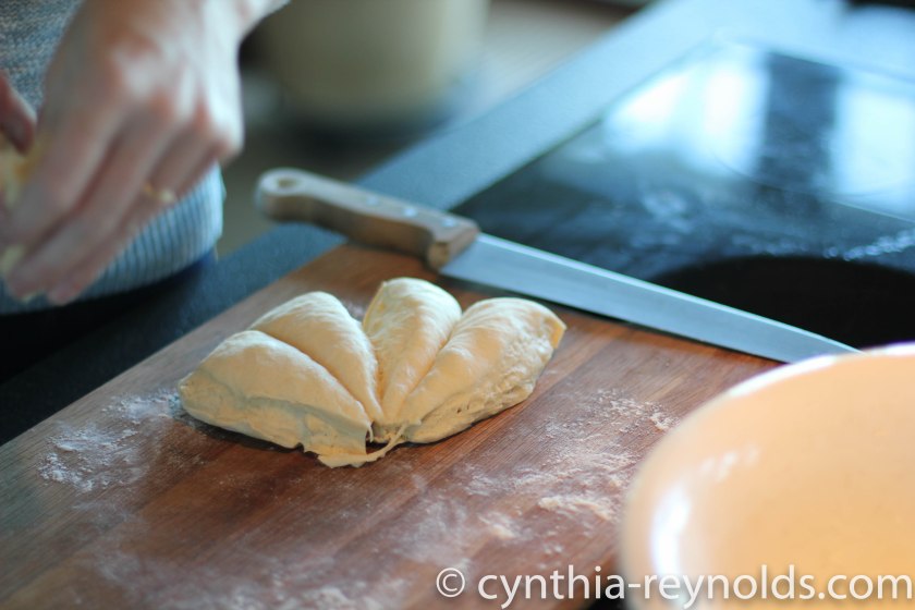 divide your dough into 12 parts